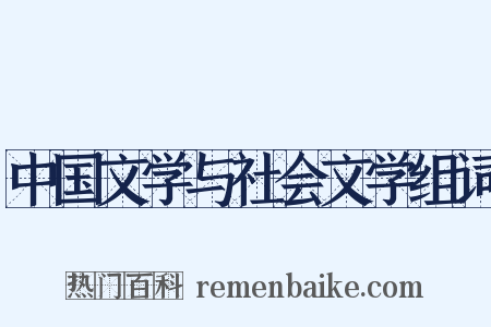 中国文学与社会文学组词是什么意思的图片
